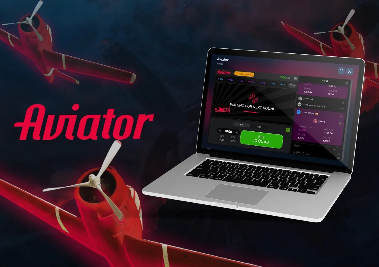 Interface du jeu Aviator